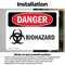 Signmission Biohazard Danger Sign, Vinyl Decal, 5in W x 3.5in L, 2PK OS-2PACK-DS-D-35-L-1933 - alternate 5